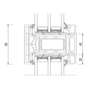 Drutex Iglo Edge - 80022 - Kämpfer-Sprosse 85mm
