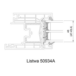 Drutex Iglo Edge Slide Schiebeflügel mit Glasleiste 48 mm