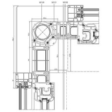 Geleiderail met insectenwering en variabele 90°-hoekverbinder voor het Iglo 5-profiel