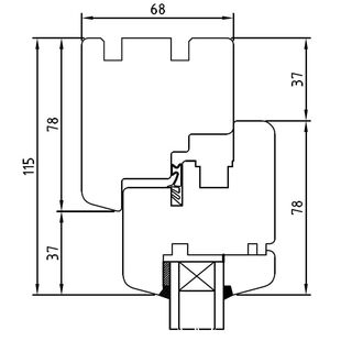 Houtprofiel Softline 68 kozijn met vleugel