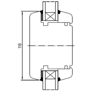 Glasteilende Kämpfer-Sprosse 110mm