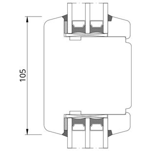 Drutex Softline 78 Pfosten Glasteilende Kämpfer-Sprosse 105mm