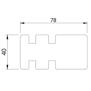 Drutex Softline 78 Rahmenverbreiterung 40mm PR 78040 (PR040)