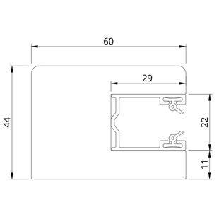 Drutex Aufsatzrollladen Führungsschiene Holz PD110