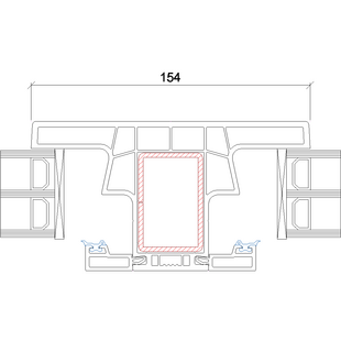 Gealan Kubus Pfosten-154mm - 5063
