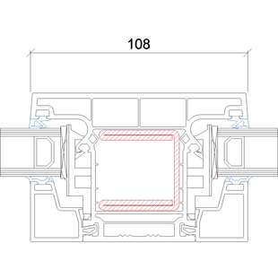 Gealan Linear Pfosten-108mm - 7044