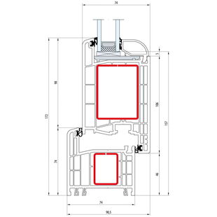 Gealan S 8000 Tür innen öffnend - 8010 - 8076
