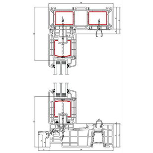 Gealan HST S 9000 Flügel Fest - Vertikal