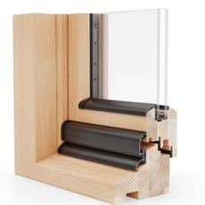 Houten kozijn Nature 92 Nederlands profiel - buitenzijde