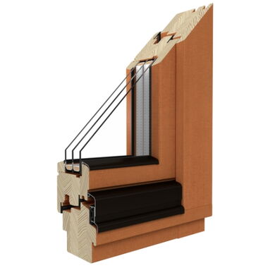 Holzfenster Profil Softline Eiche Hell