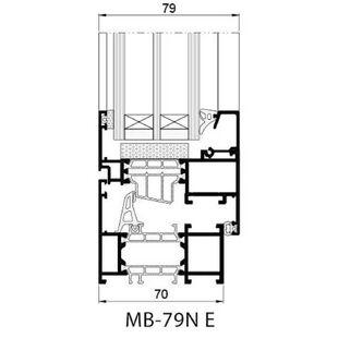 Aluminium kozijn Aluprof MB-79N E Doorsnede