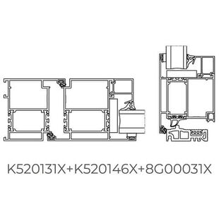 Aluminium Türprofil MB-79N ST Technische Zeichnung
