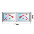 Venstermaat 1700x600mm