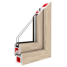 Kunststofffenster Iglo 5 Classic Sheffield Oak Light