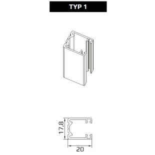 Raffstore Führungsschiene Typ 1