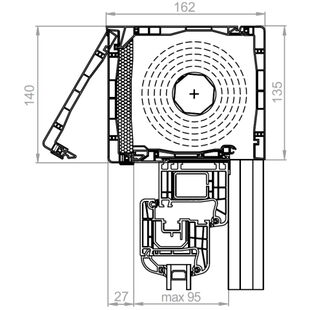 Aufsatzrollladen PCC mit Kastenhöhe 135mm mit Revision