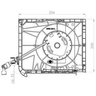 Aufsatzrollladen PMX Kurbelgetriebe Kasten 200mm mit Griff