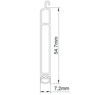 Abschlussleiste für Rollladen Alu Panzer Detailzeichnung