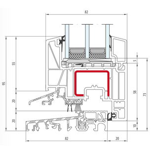 Salamander bluEvolution 82 Balkontürschwelle 20mm Classic-Line - HO8521