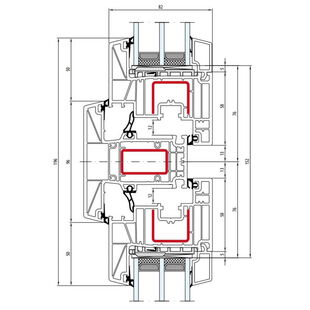 Salamander bluEvolution 82 Fenster Classic-Line Pfosten 96mm - HO9320 - HO8521