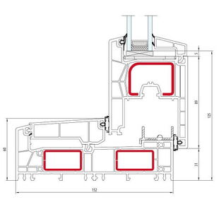 Schuifdeur Salamander evolutionDrive Plus+ vleugel met looprails detailtekeningen