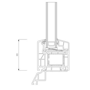 9833- Fensterbankprofil- 78mm-5mm-31mm