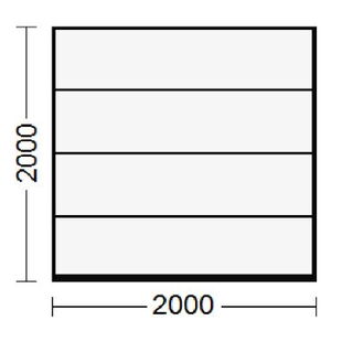 Sektionaltor 2000x2000mm ohne Prägung in Wei?