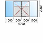 Haustür-Größe 4000x2000 mm