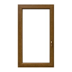 Enkelvleugelig kunststof kozijn in licht eiken