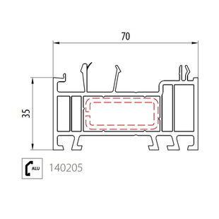 Aluplast 140205 - Rahmenverbreiterung - 35mm