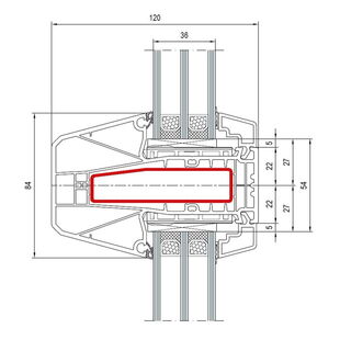 Aluplast IDEAL 7000 NL Pfosten 84mm - 170x57