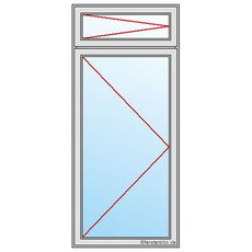 1-flügelige Balkontür DL mit Oberlicht DL