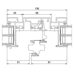 Drutex Duoline 68 2-flg. Fenster Dreh + Dreh-Kipp (Stulp)