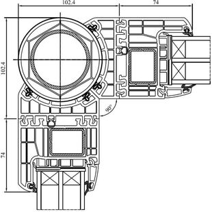 Drutex Iglo Energy Eckverbinder Variabel 90° Eckkopplung 70121 50120 70121