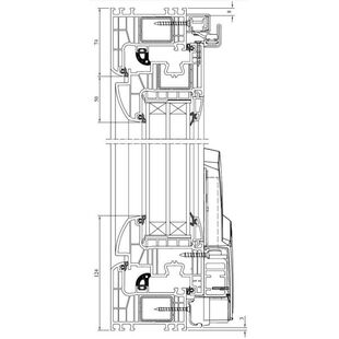 Drutex Iglo Energy Parallel-Schiebe-Kipp-Tür PSK-Tür Querschnitt