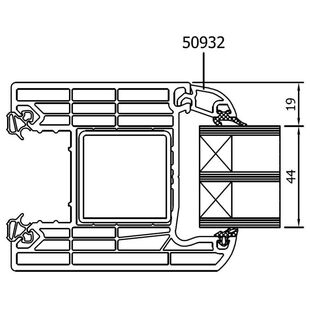 Drutex Iglo HS Tür 44mm 3-fach Verglasung Detailzeichnung
