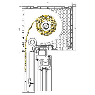 Aufsatzrollladen 215mm mit Iglo 5 Fenster und Insektenschutz Außen