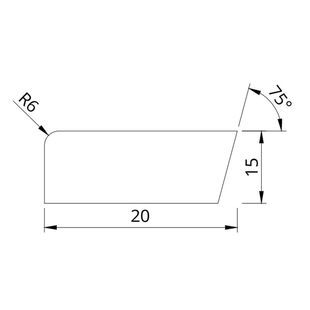 Drutex Holz Abschlussleiste 20mm LW020
