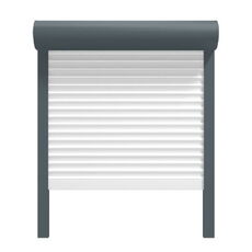 Vorbaurollladen Oval SKO Blaugrau mit Weiss Panzer