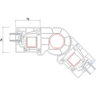 2233-2234 - Eckkopplung - Variabel