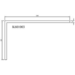 Abdeckleiste mit Winkelprofil K601003 Schema
