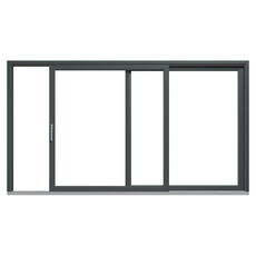 Schuifdeur in eisenglimmer grijs