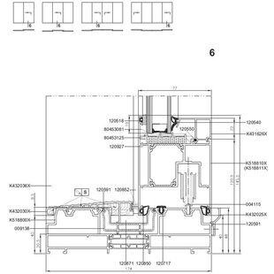 Aluprof MB-77 HS Tür Schwelle mit Schiebeflügel dicher Lauf Detail