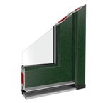 Kunststof deur groen