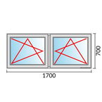 Venstermaat 1700x700mm