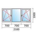 Venstermaat 2100x1000mm