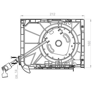 Aufsatzrollladen PMX Kurbelgetriebe Kasten 160mm mit Griff