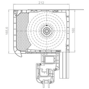 Aufsatzrollladen PMX mit Kastenhöhe 160mm mit Griff