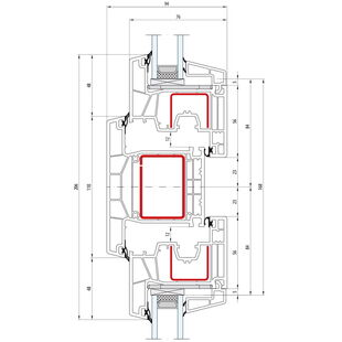 Salamander greenEvolution 76 AD Pfosten 110mm Fenster CL - 762009 761002