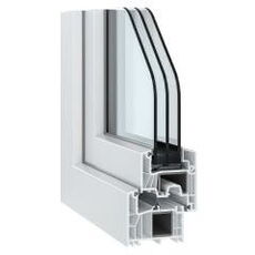 Kunststof kozijnen Salamander greenEvolution 76 flex / flex A profieldoorsnede